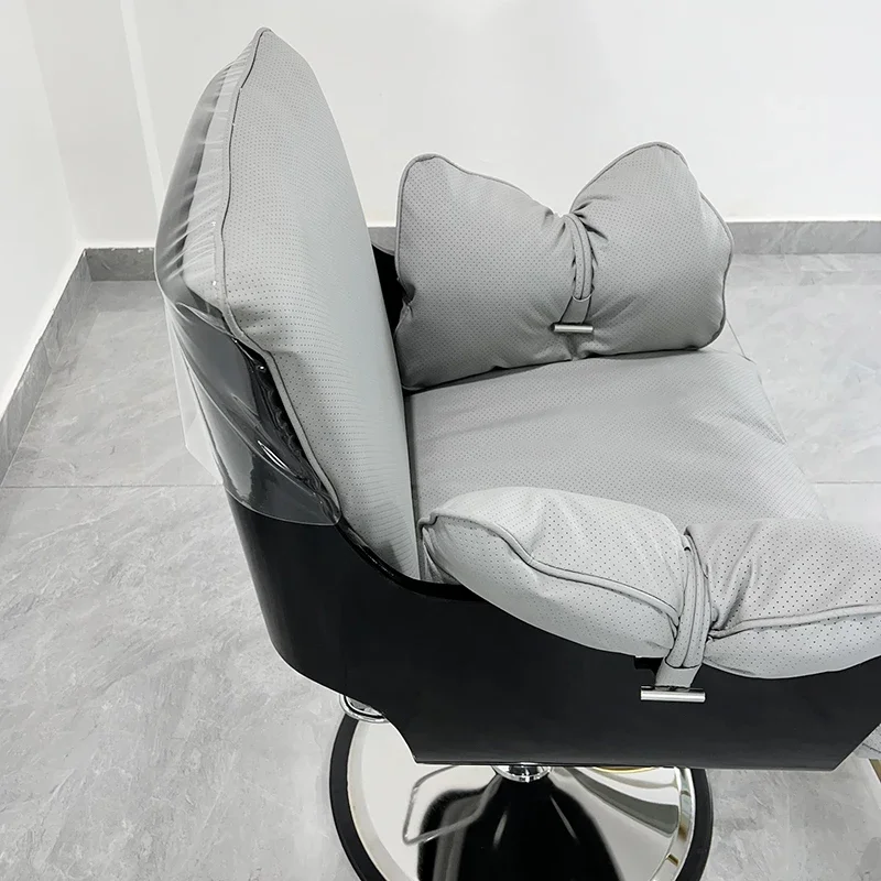 Black Hairdressing Chair Beauty Salon for Professional Modern Comfortable Salon Equipment Luxury Design Adjustable 회전의자