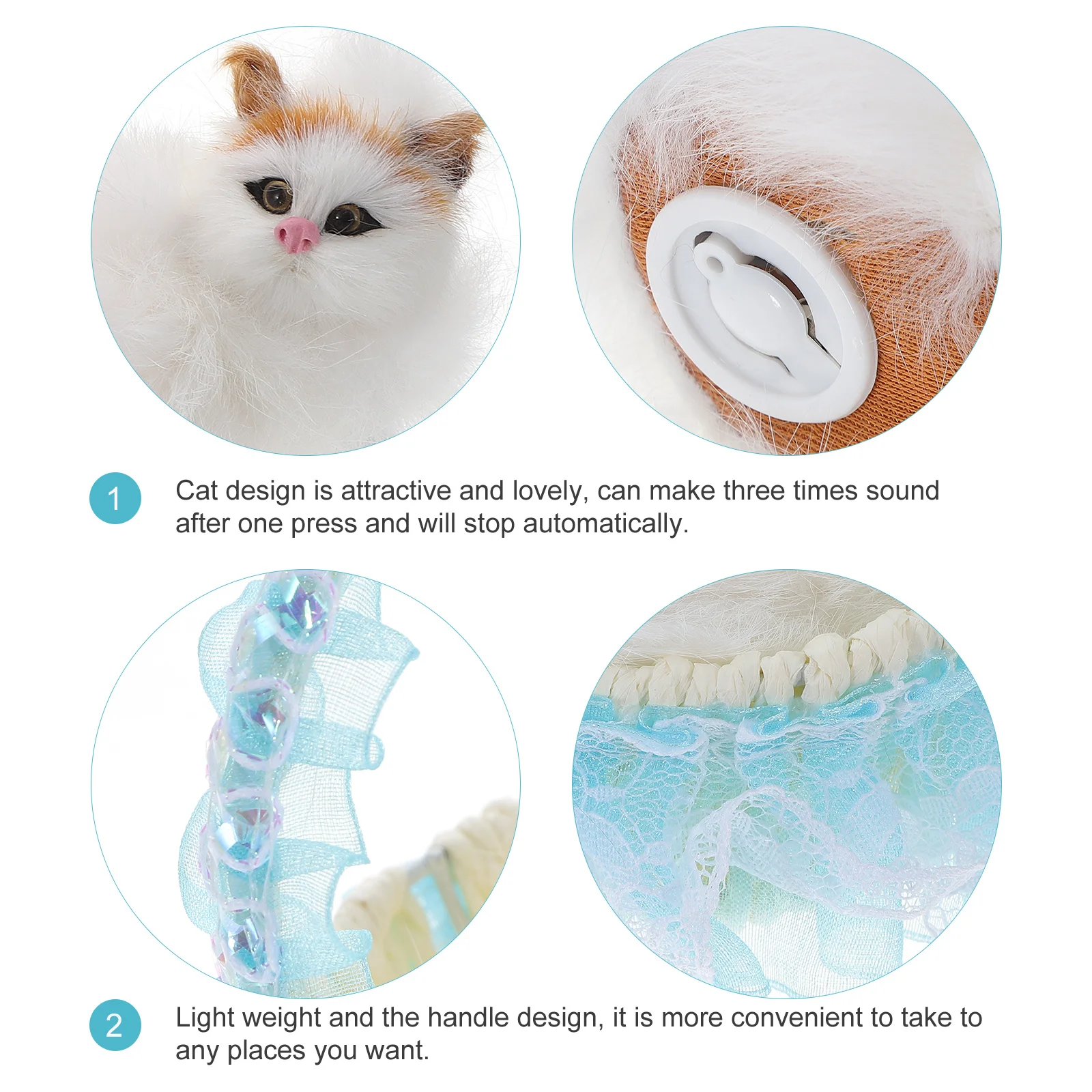 

Lovely Cat Lace Basket Portable Storage Handheld Mini Flower Basket for Home Decor and Party Use Flower Girl Baskets for Wedding