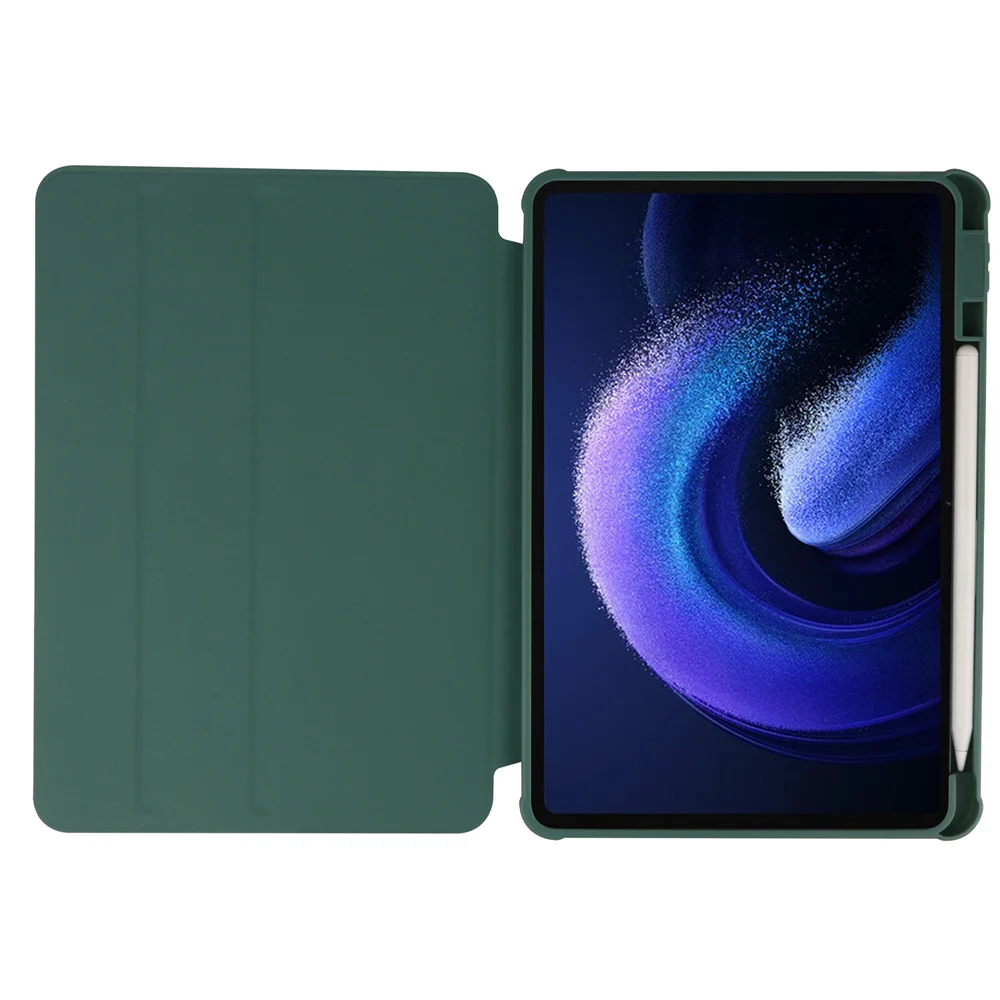 สําหรับXiaomi Mi Pad 6 Pro 2023 11 นิ้วแท็บเล็ต 360 หมุนผู้ถือดินสอพร้อมAuto Wake Up MIPAD6 MIPAD 6 Clear Case