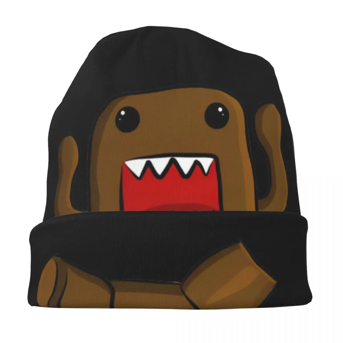 Little Brown Monster Domo Kun Doll Bonnet Hat Knit Hat Casual Outdoor Skullies Beanies Hats Unisex Spring Head Wrap Caps