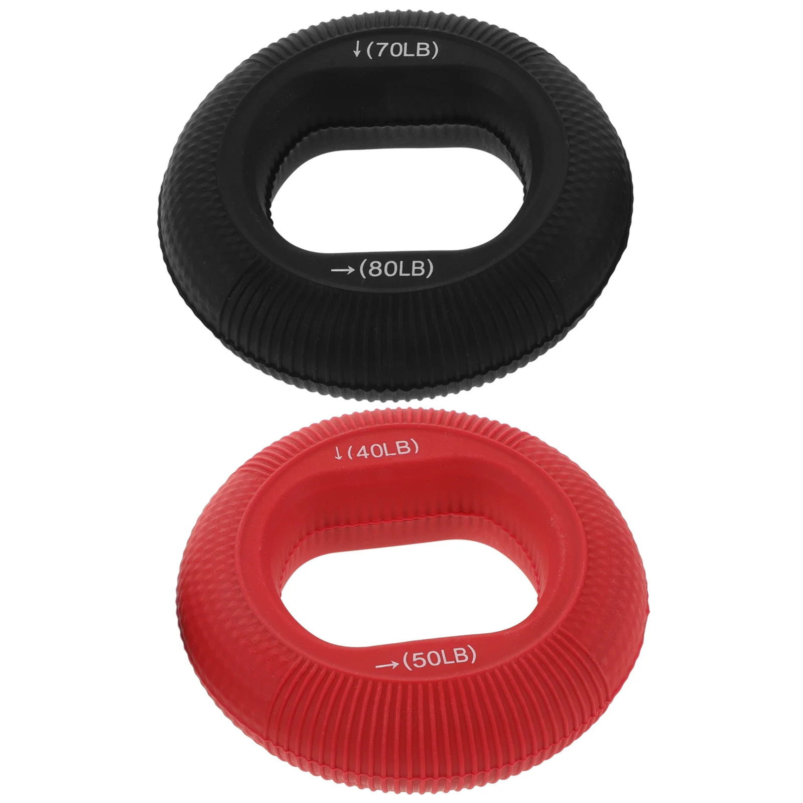 

2Pcs Silicone Hand Gripper Adjustable Grip Strengthener Ring for Finger Dexterity and Forearm Strength Training Device