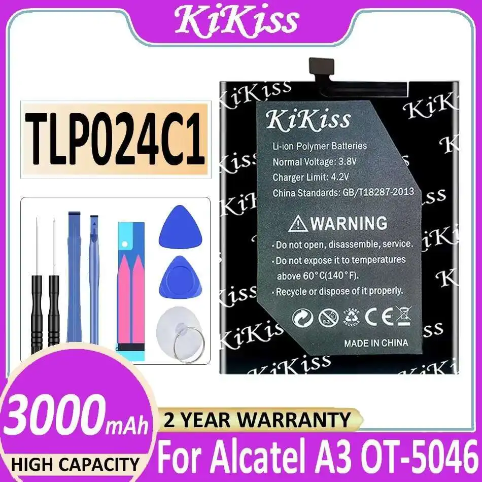 

Аккумулятор мобильного телефона TLP024C1 TLP024CJ 3000 мАч для Alcatel A3 OT-5046 Shine Lite OT-5080 5080X OT-5046D OT-5046Y 5046D 5046Y