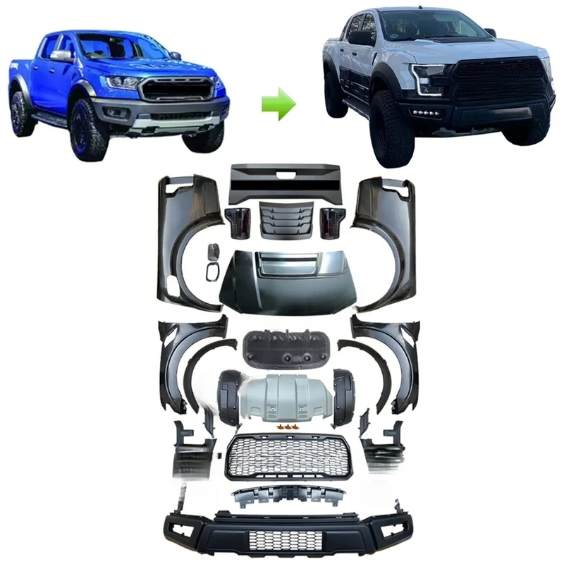 High Quality 4X4 Pickup Body Kit Upgrade To F150 Raptor Style Exterior Facelift Mod Accessories