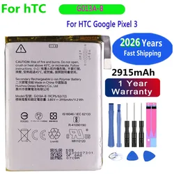 High Quality Battery G013A-B For HTC GOOGLE Pixel 3 G013B G013A Pixel3 2915mAh Phone Battery Bateria + Tools