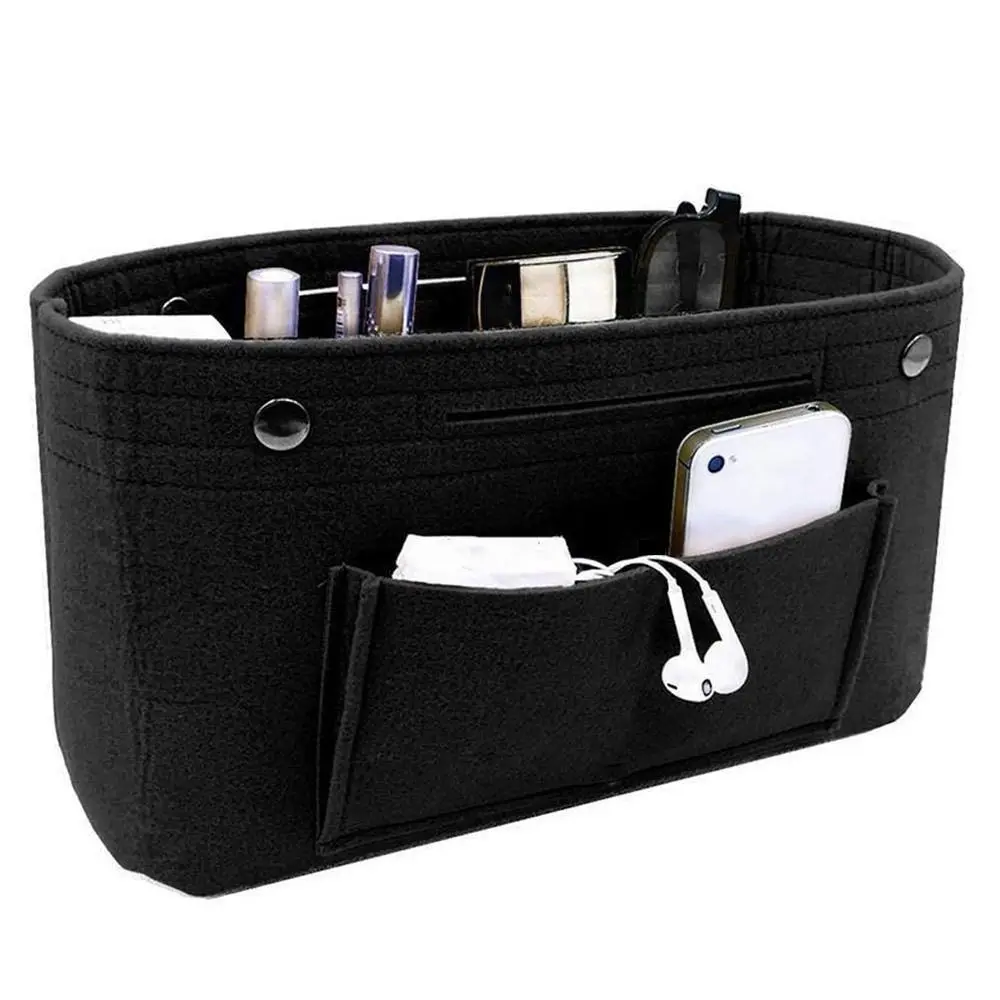 Multifunctional Felt Handbag Insert Bag Large Capacity Multi-Pocket Purse Liner Storage Organization Bag Support Bag Organiser