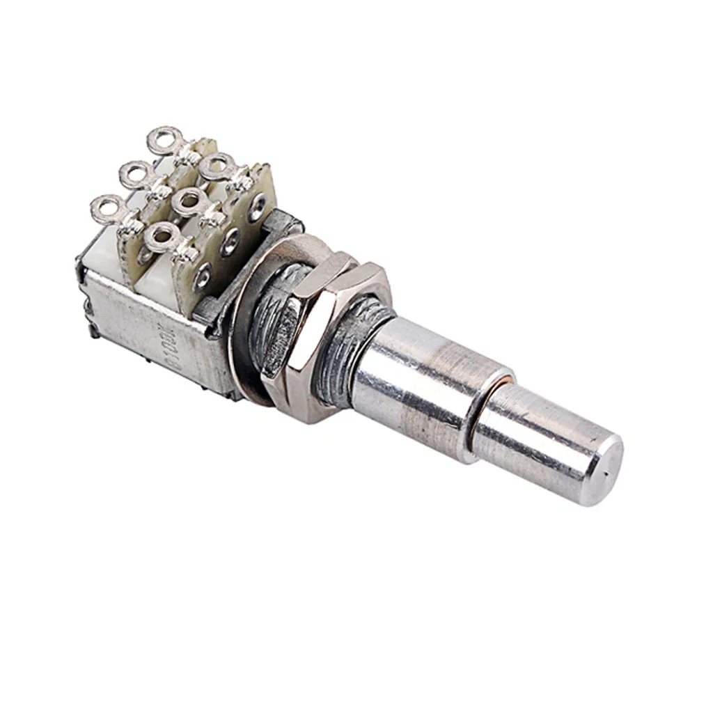 B100K Stacked Concentric Potentiometer for Guitar/Bass - Mini Dual Pots w/ Center Detent