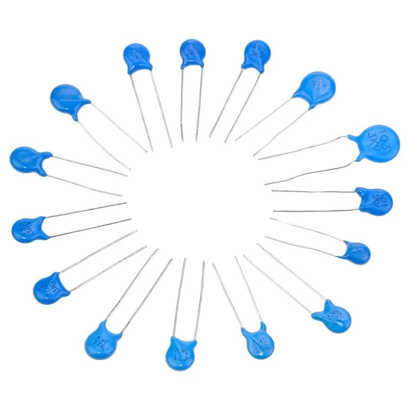 180 قطعة 15 قيم الجهد العالي تراجع مكثف السيراميك مجموعة متنوعة المدى 100PF-10000PF 3KV-ABVK #1