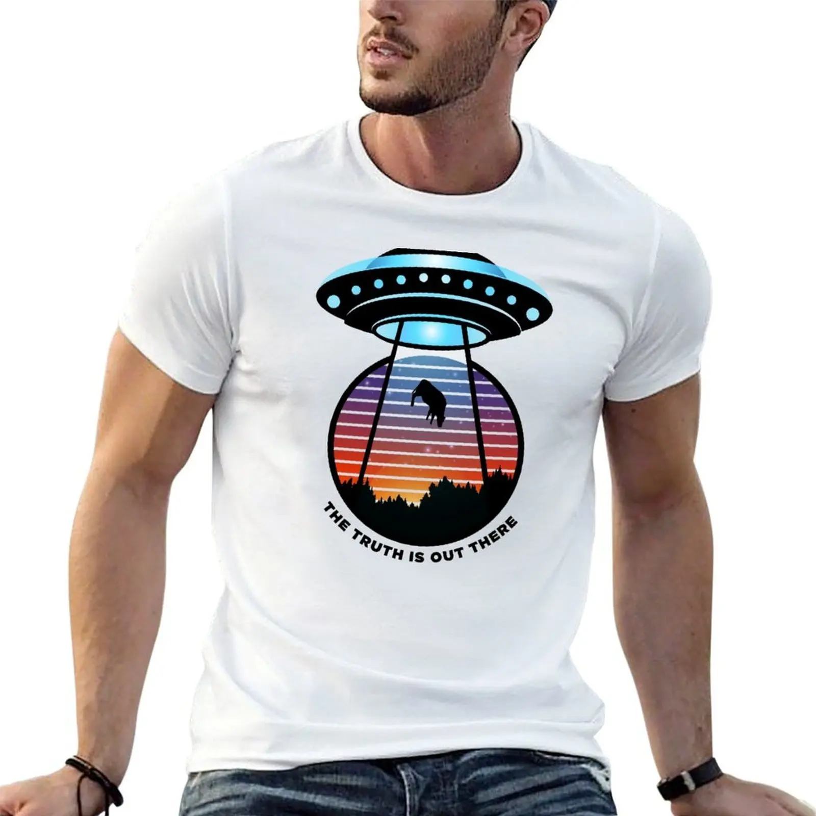 T-shirt décontracté avec imprimé graphique The Truth Is Out There