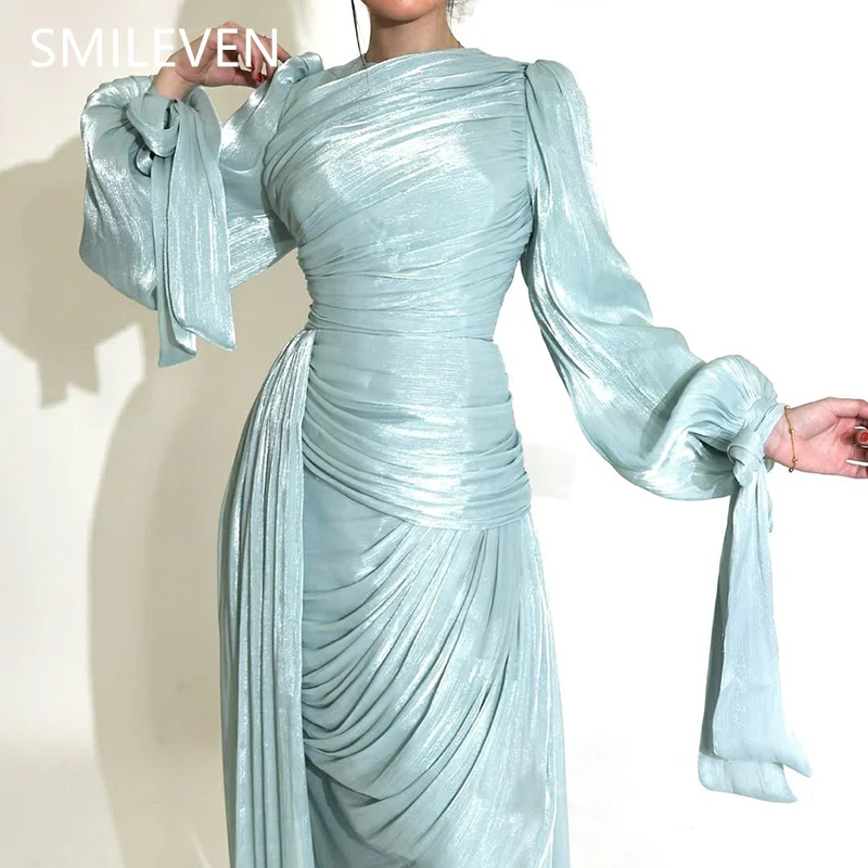 

Smileven A-line Sky Blue vestidos de fiesta Evening Gowns Luxury Saudi Arabia Elegant فساتين سهرة Formal Dresses Customized 2025