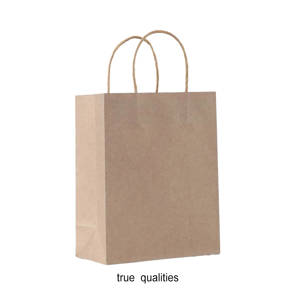 Wide Range Of Uses Kraft Goodie Bags Parties And Events Kraft Goodie Bags Bulk With Handles white 3