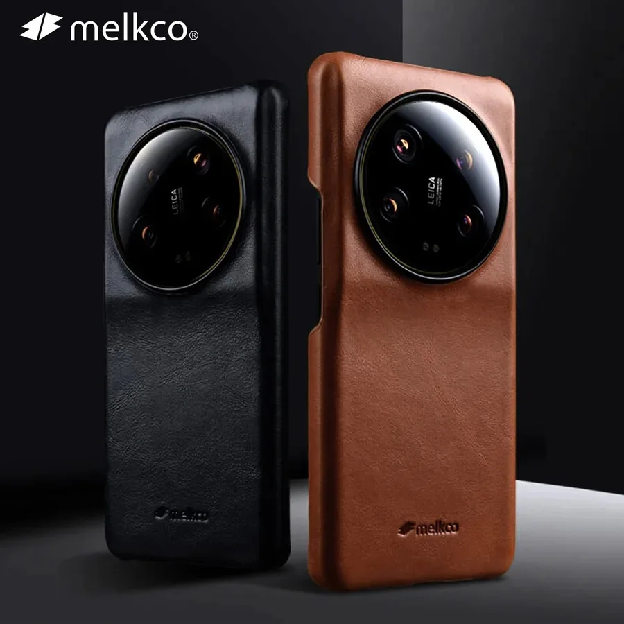 Melkco Oil Wax Genuine Leather Case for Xiaomi 13 Ultra Pro 5G Luxury Business Retro Pull-up Cow Phone Cover