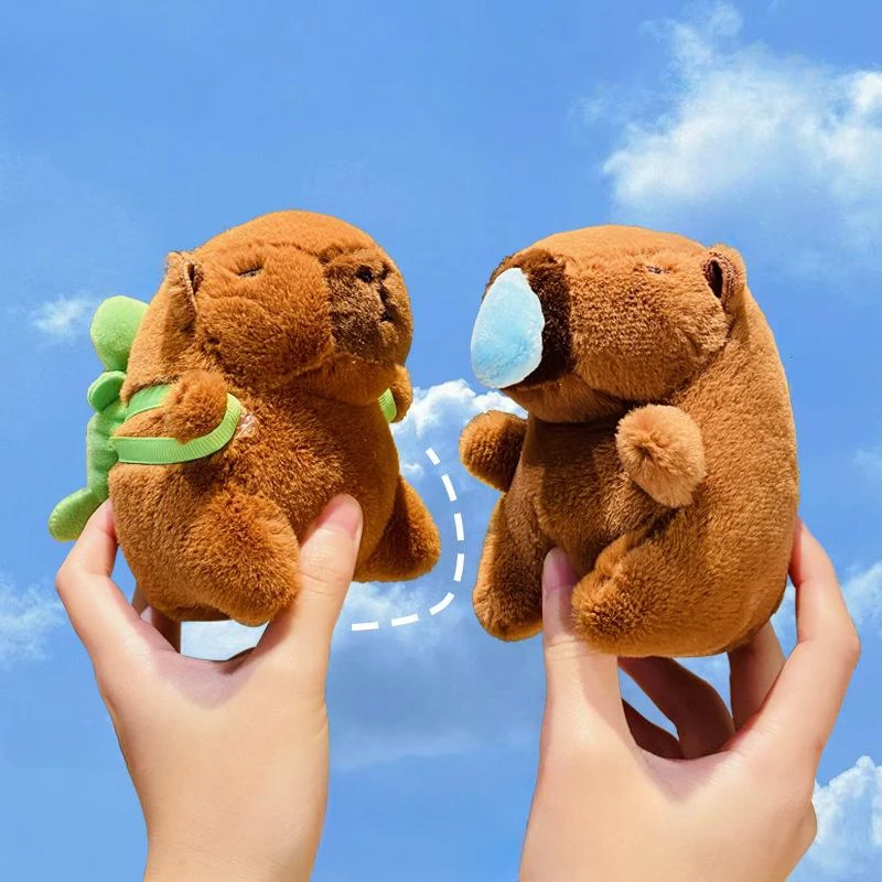 New Capybara Plush Toys Women Cute Capibara Bag Pendant Keychain Kids Backpack Decor Party Birthday Gift Fluffty Doll Factory