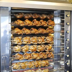 Industrial Commercial Stainless Steel 3 6 9 Rotarys Electric Gas Chicken Grill Rotisserie Machine Chicken Rotisserie