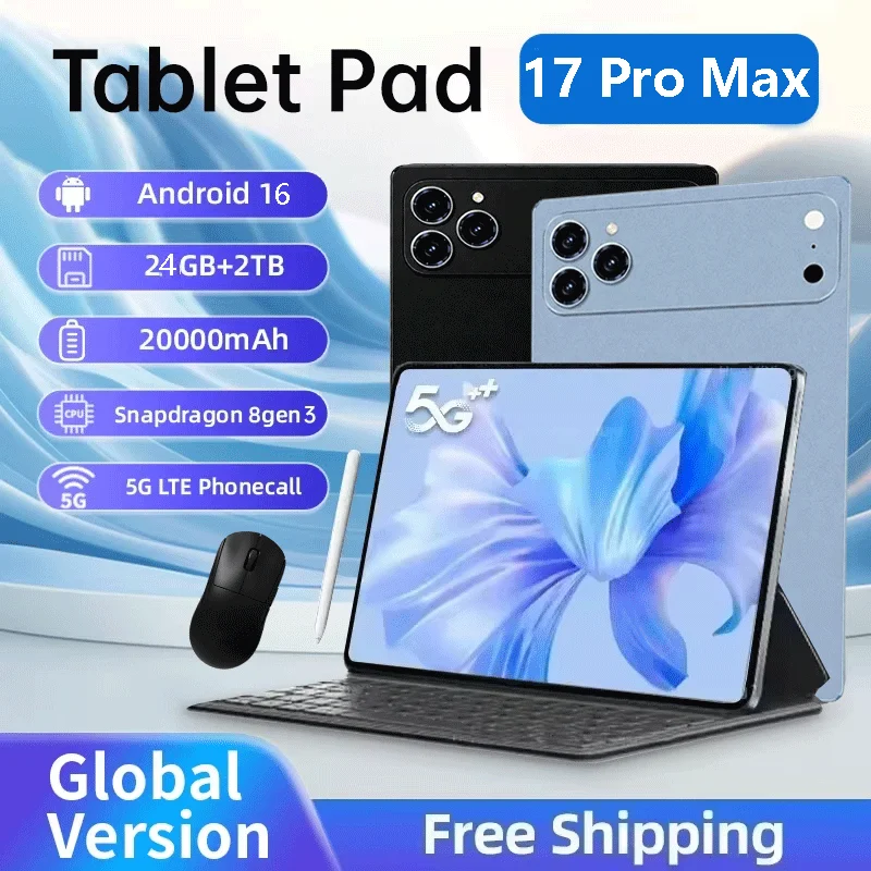 �y�Z�[�����z2026�N�V�^�I���W�i���O���[�o���Ń^�u���b�g Android16 Pad 17 Pro Max 24GB+2TB �^�u���b�g 5G �f���A��SIM�J�[�h WIFI HD 4K �^�u���b�g�~�j�^�uPC