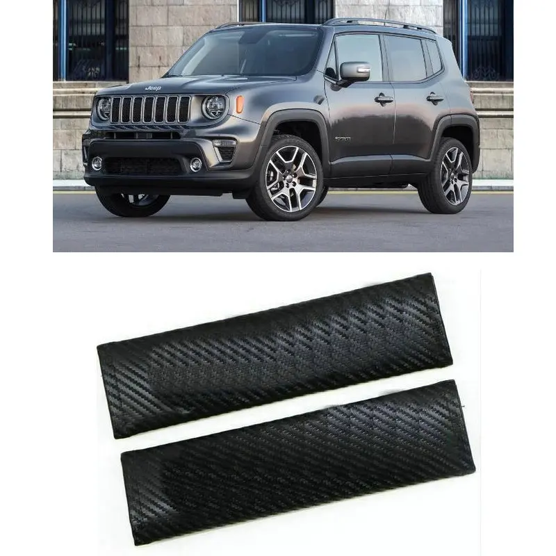 

Carbon Fiber CF style Safety Seat Belt Cover For jeep renegade compass grand cherokee wrangler jk accessories