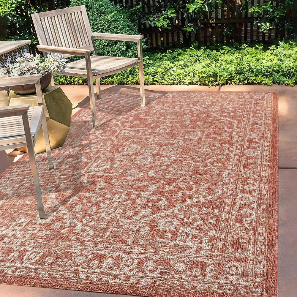 

SMB104A-8 Malta Bohemian Medallion Textured Weave Indoor Outdoor Area R.u.g, Coastal, Traditional