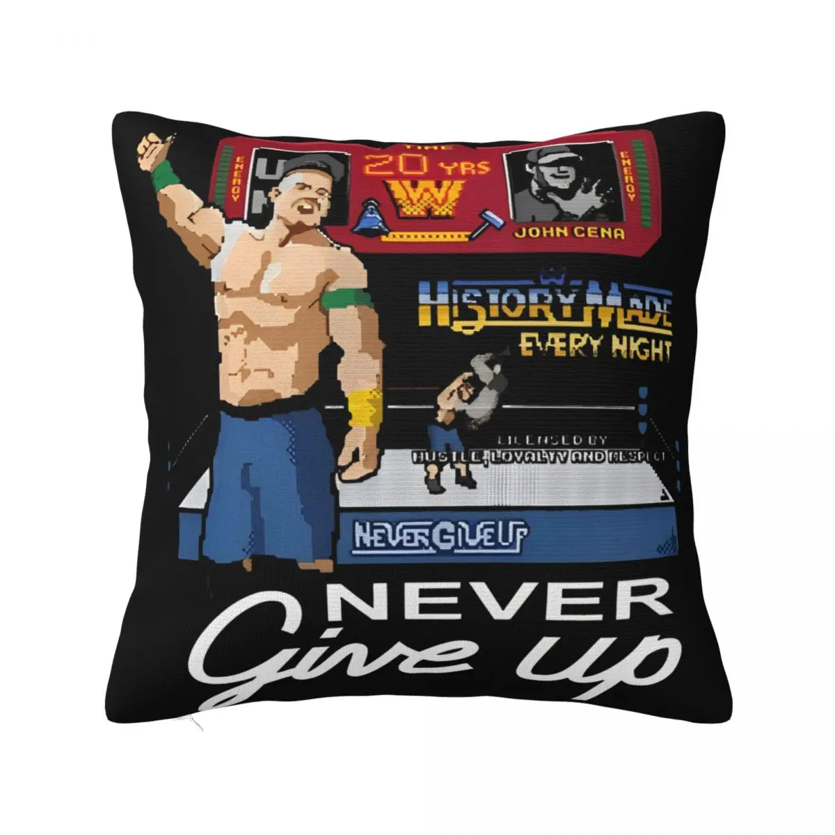 

Decorative Pillowcases John Cena 20 Years Never Give Up Merch Home Wrestling Throw Pillow Case Cover Zippered Multiple Sizes