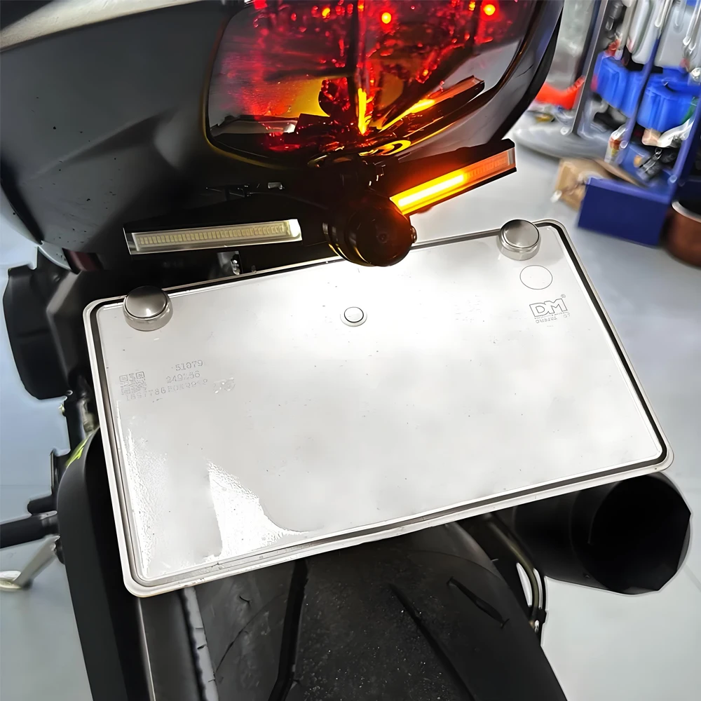FOR STREET TRIPLE 765RS 2020-2025 Motorcycle With light Rear Tail Tidy Fender Eliminator License Plate Holder