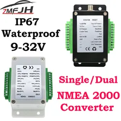 Single/Dual NMEA 2000 Converter Box NMEA2000 Adapters NMEA 2000 Cables Sockets Multifunction Converter Waterproof IP67 For Boat