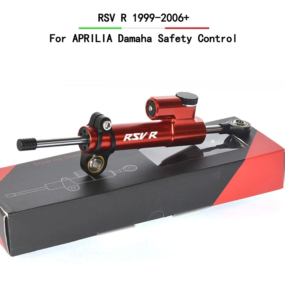 Para APRILIA RSV R RSVR 1999 2000 2001 2002 2003 2004 2005 06 + Kit de montaje de soporte de amortiguador de estabilización de dirección de motocicletas ajustables