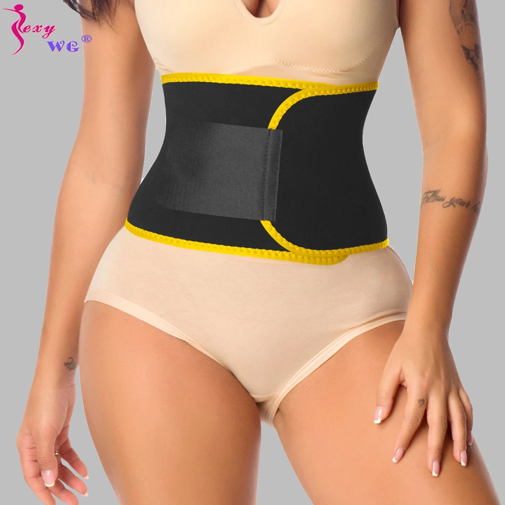 SEXYWG Women Waist Cincher Sauna Belt Waist Trainer Corset Fat Burning Weight Loss Belt Slimming Belt