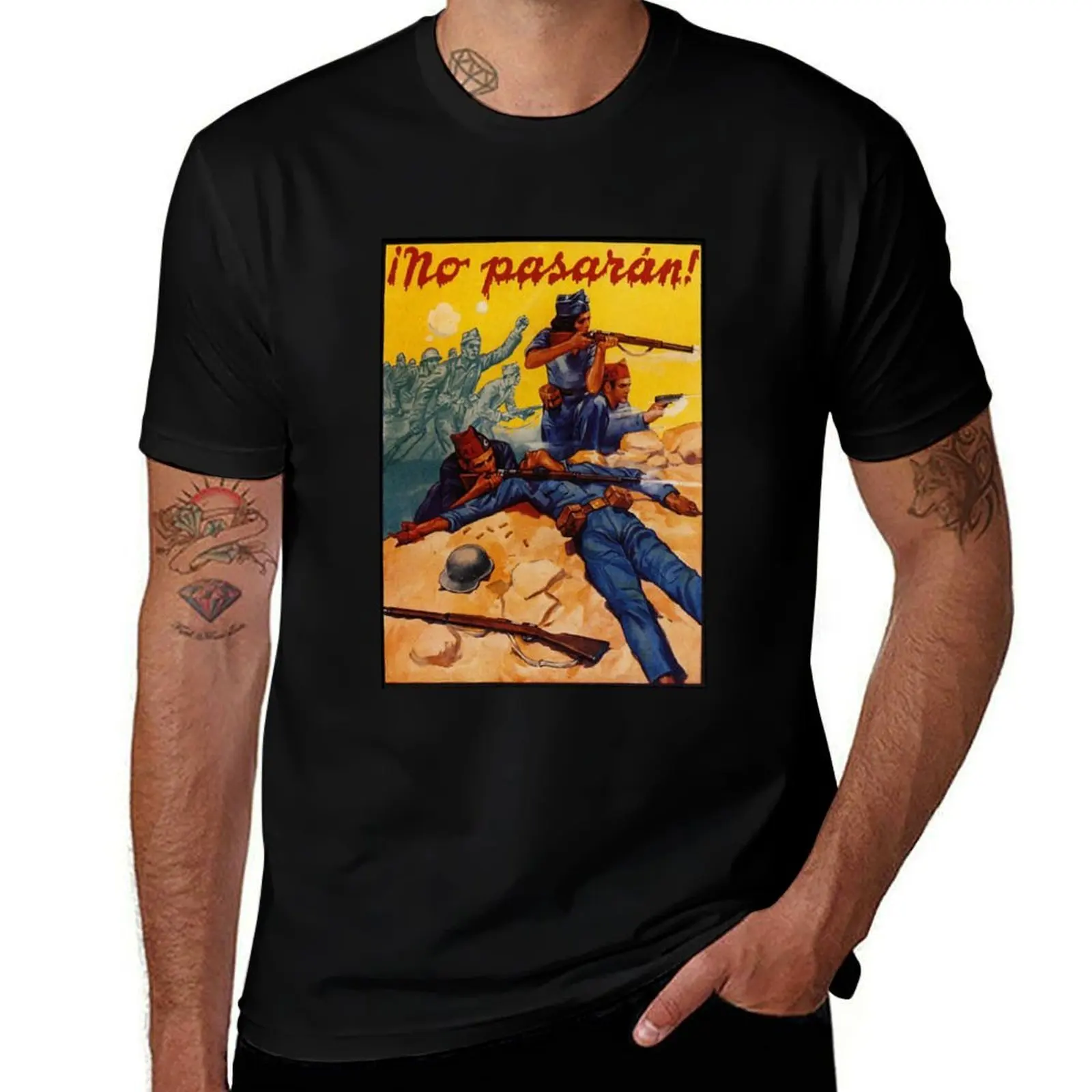 

No pasaran T-Shirt Big Size Crew Neck T-Shirt