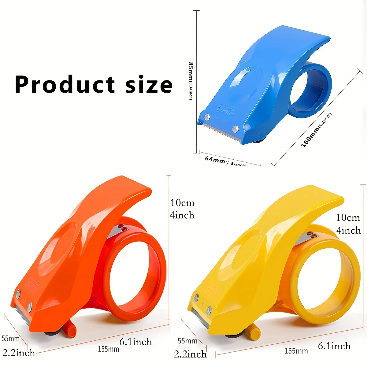 Plastic Sealing Packer Tape Dispenser Packaging Parcel 10° Sloped Roller Tape Cutter Sealing Tapes Holder Manual Packing Machine