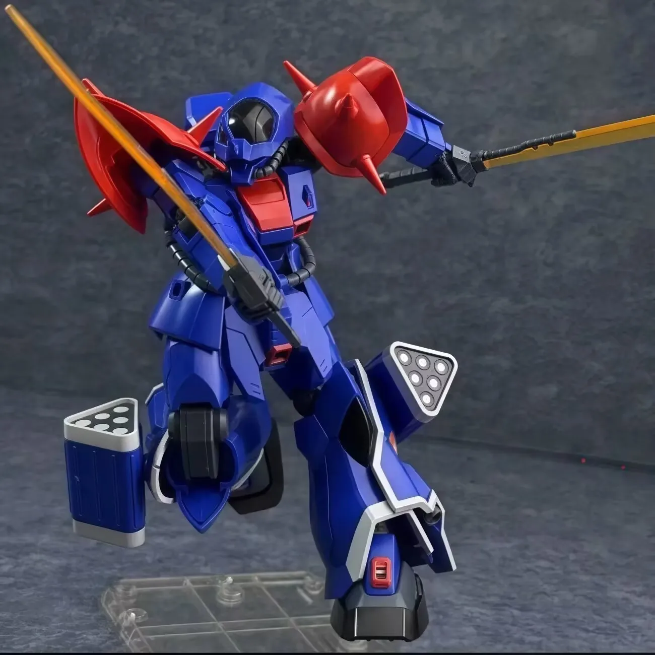 In Stock Hg 1/144 Ms-18e Kampfer Assembly Model Kit Dark Cool Action Figures Movable Joint Robot Model Kit Plastic Model Toys