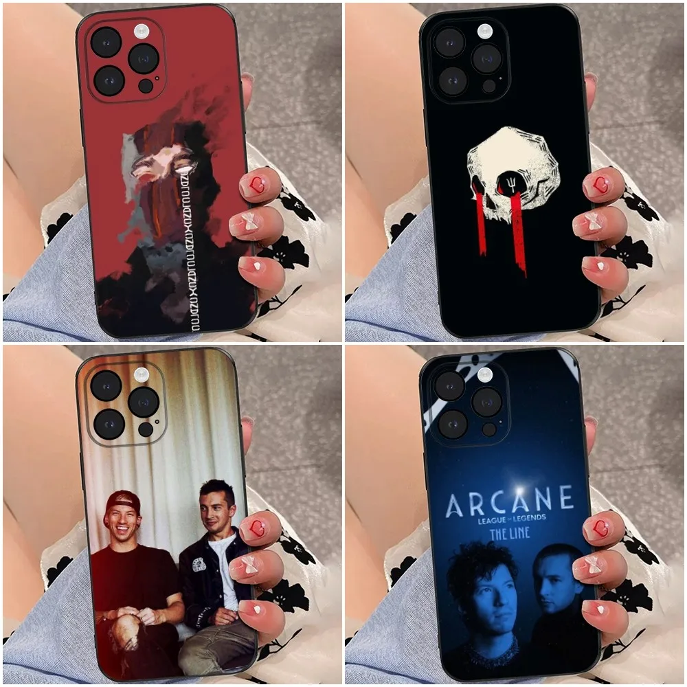 T-Twenty One P-Pilots The Line Phone Case For iPhone 16,15,14,13,12,Pro,Max,11,7,8,Plus,XR,XS Max Shockproof Silicone Soft Shell