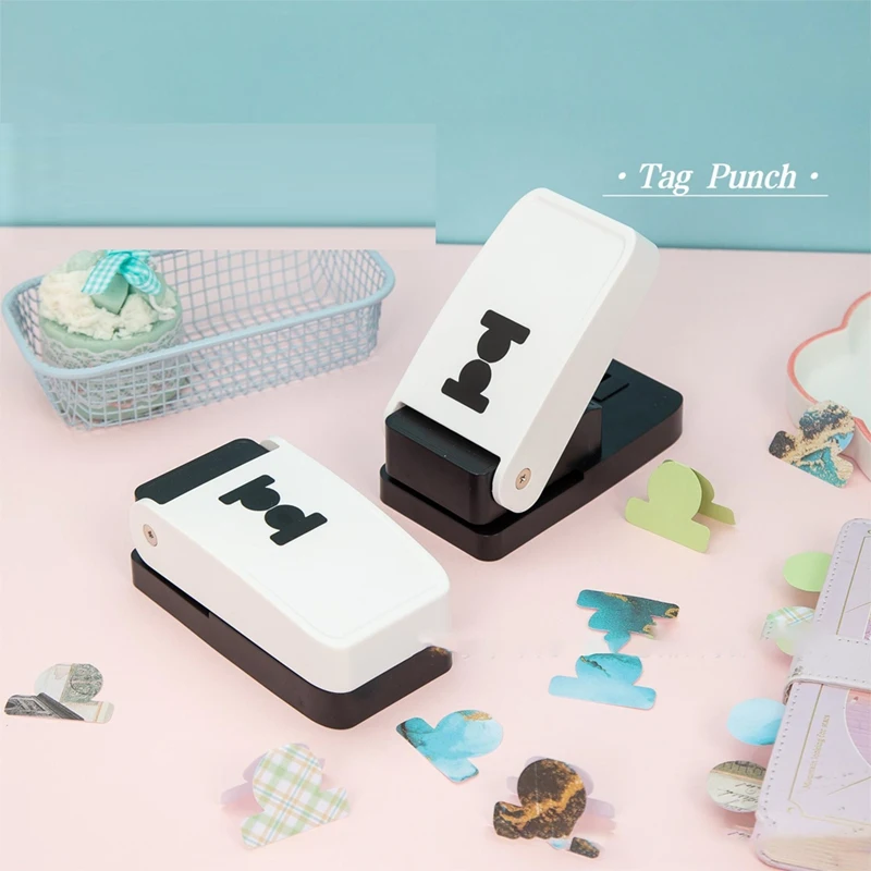 T04C-Ronde Tab Punch Handheld Folder Punch Losbladige Separator Label Punch Craft Paper Punch Cutter Puncher
