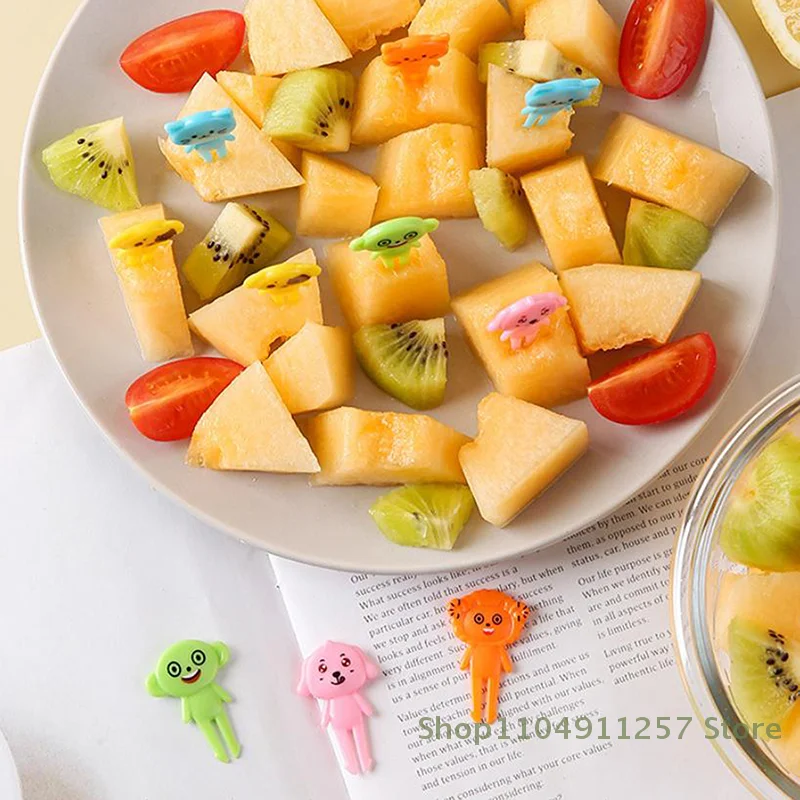 

1 Set Animal Food Picks Mini Forks For Kids Cute Fruit Fork Bento Box Bento Accessories Food Decoration Fork Food Picks For Kids