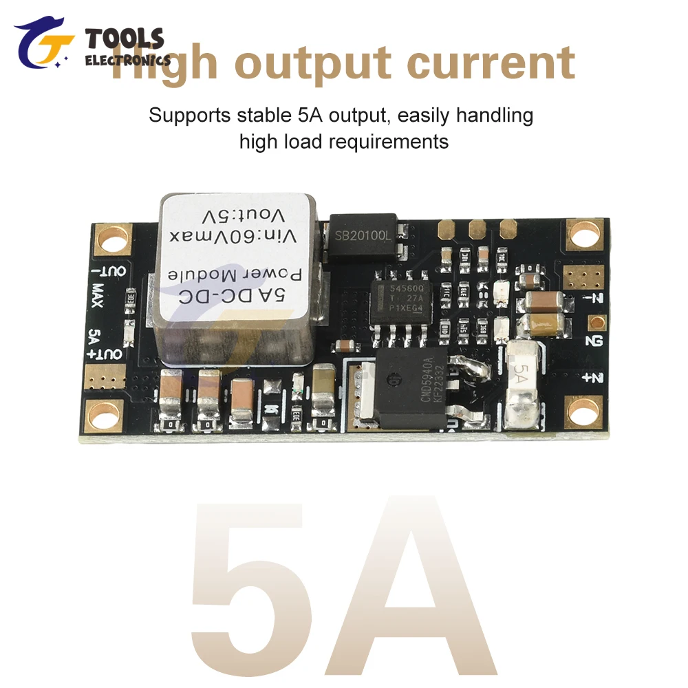 DC-DC Buck Converter Module 6.5V-60V to 5V/12V 5A High Efficiency 96% with Overload Protection Compact Design