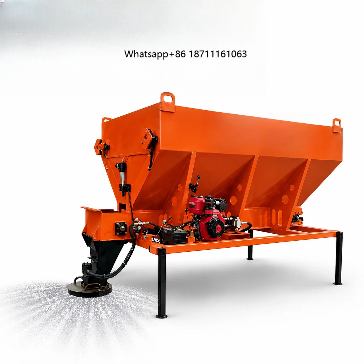 Salt Spreader Snow Removal Equipment Truck Mounted Deicing Agent Spreader for Winter Road Maintenance
