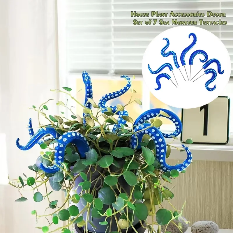 

7PCS Fun Pottery Decoration Octopus Claws Halloween Fun Decoration Home Plants Flower Pot Decoration