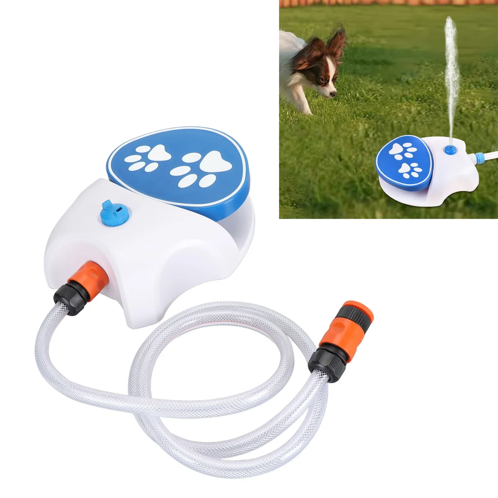 

Step On Dog Water Dispenser Sensitive Automatic Easy Connection Dog Water Fountain Leakproof Convenient with Hose for Courtyard