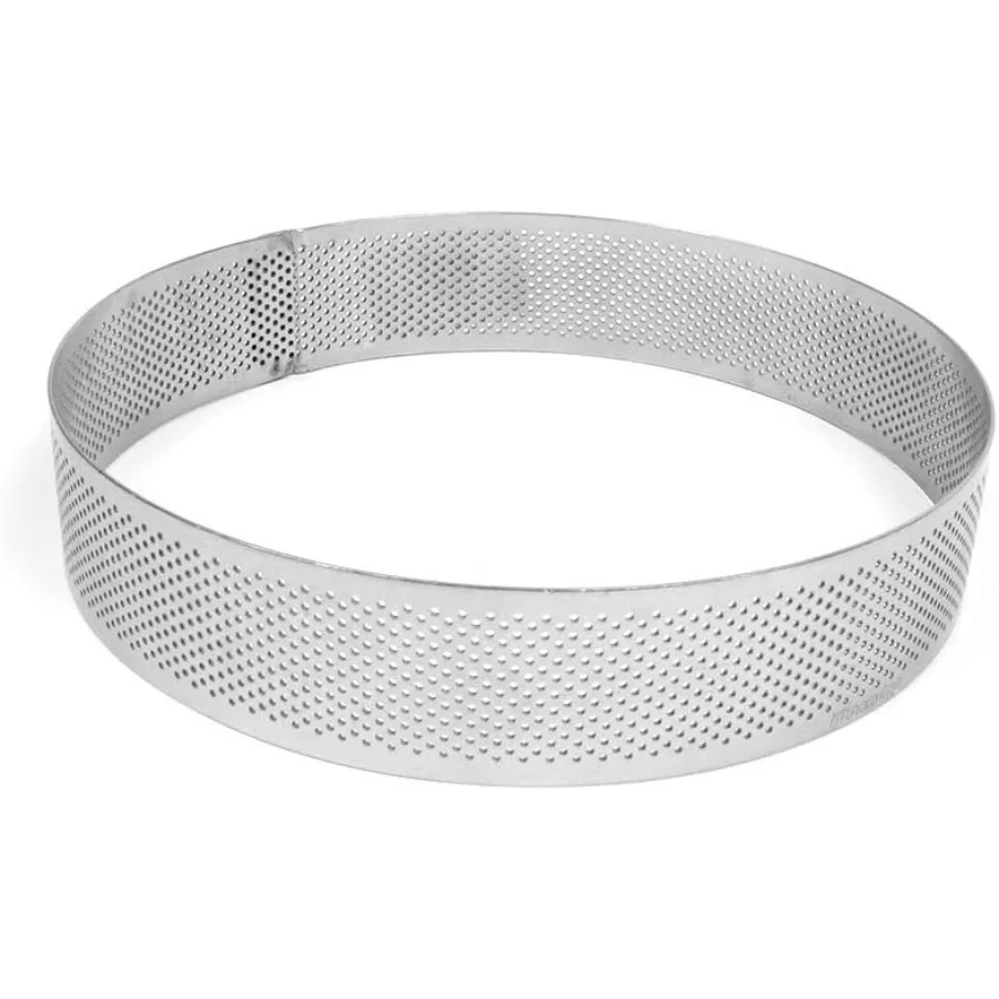 

Круглое кольцо для пирога Proanyika Crostate из перфорированной нержавеющей стали, высота 3,5 см, 1 каждый, диаметр (17 см)