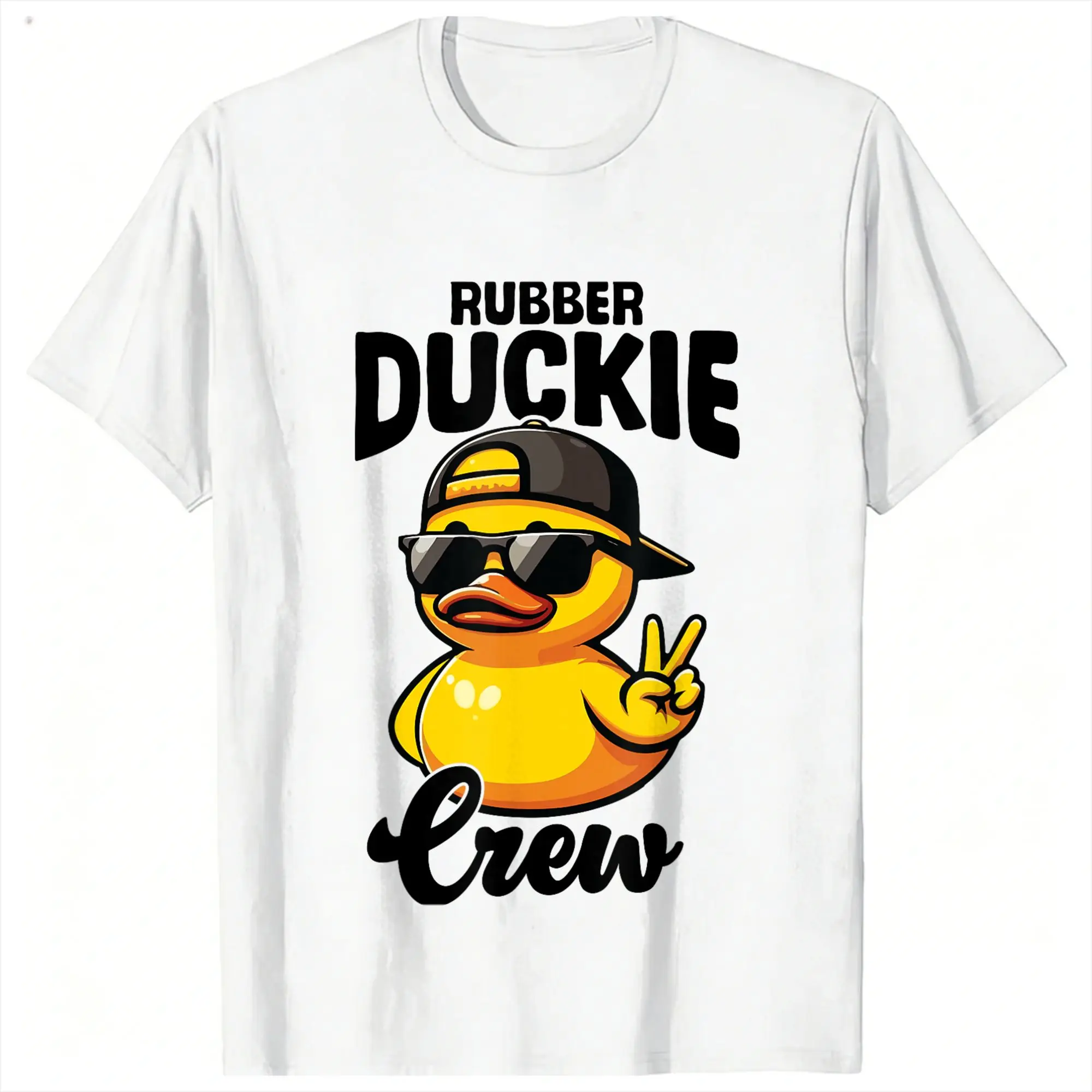 Rubber Duckie Crew Cool Duckling Yellow Rubber Duck T-Shirt Fashion T-Shirts Short Sleeve Y2K Funny Tshirt Summer Plus Size Tees