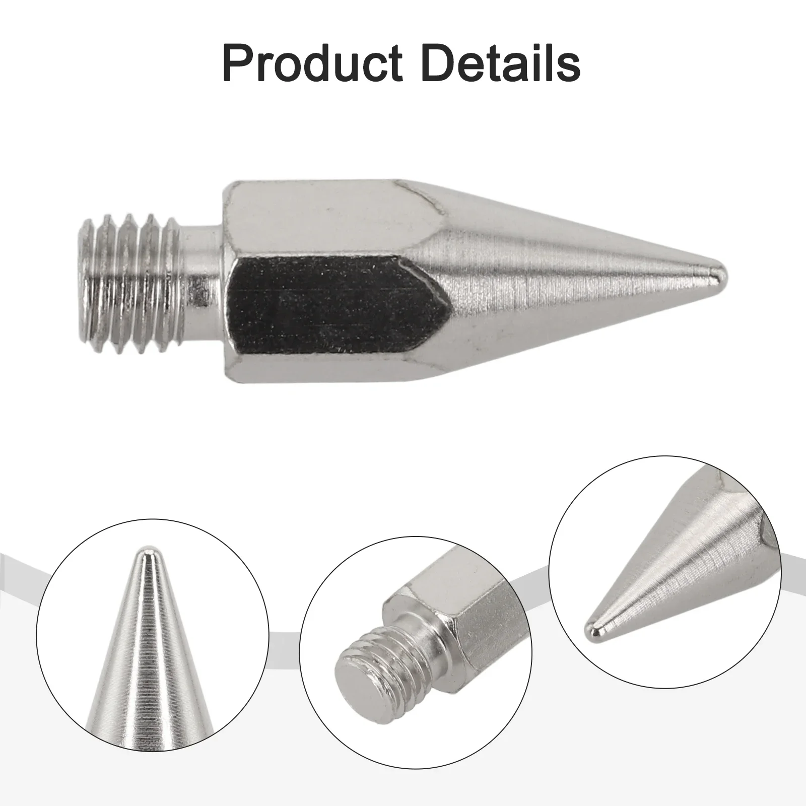 

M10x0.5 Pole Sharped Point Replaceable Tip Of GPS Poles Light Refractor Pole Sharped Point Thread M10 Pole For GPS Measurements