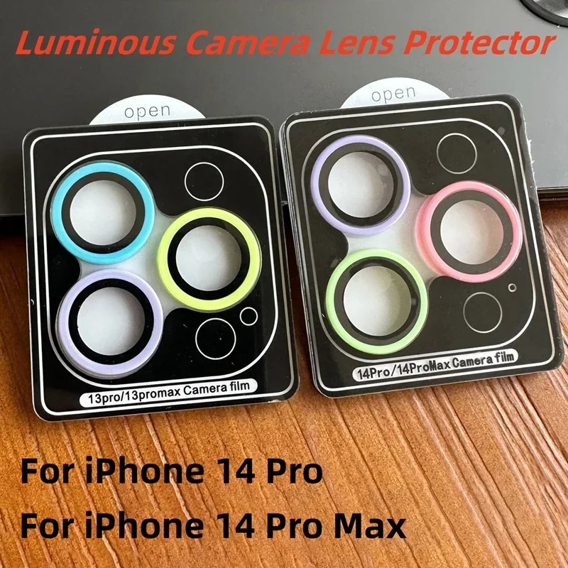 Luminous Lens Ring Protector For IPhone 15 16 Pro Max Ceramic Camera Lens Protector For IPhone 15 16 Pro 16 15 Pro Max Glass