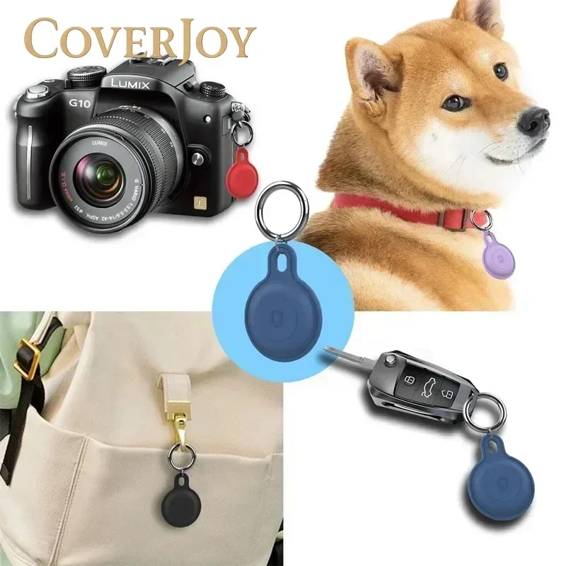 

For Apple AirTag Case Silicone Keychain Holder 360° Waterproof Protective Cover Key Ring for Pets Luggage Tracker Accessories,