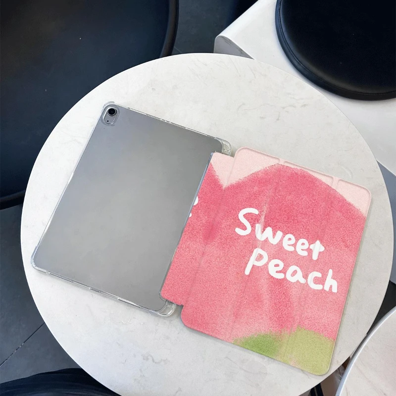 IPad 5th Generation 9.7 Inch Big Peach TPU Soft Case for 7 8 9th 10.2 Funda Cover IPad Air 5 Air 4 10.9 Pro 11 2nd 3rd 4th Shell