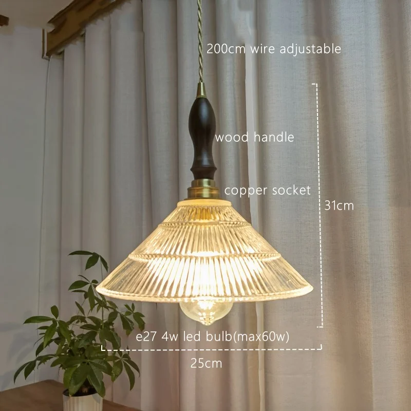 Imagem -02 - Iwhd-estilo Retro Vidro Luzes Led Pingente Luminárias de Cobre Quarto Cozinha Sala de Jantar Decoração de Casa Suspensão de Lâmpada de Suspensão