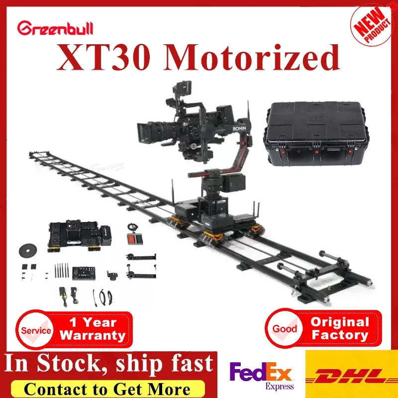 Greenbull XT30 Motorized Camera Track Dolly Broadcasting Standard Camera Track Robot 4*4 wheels dolly Payload 50 KG