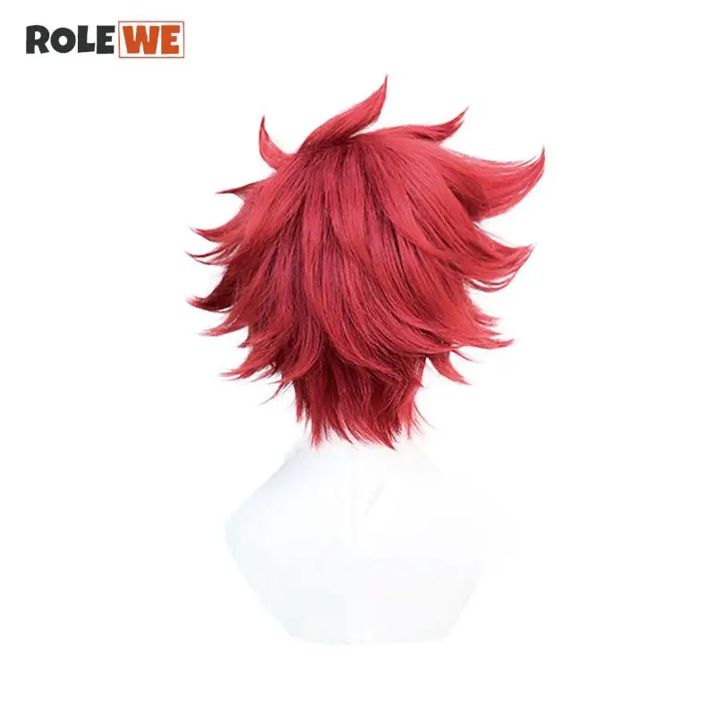 SK8 Vô Cực Reki Kyan Cosplay Bộ Tóc Giả Đỏ Short Nam Chịu Nhiệt Tóc Tổng Hợp Cosplay Bộ Tóc Giả + Tặng Bộ Tóc Giả Nắp + dây Đeo Đầu Băng Đô Quấn Tóc