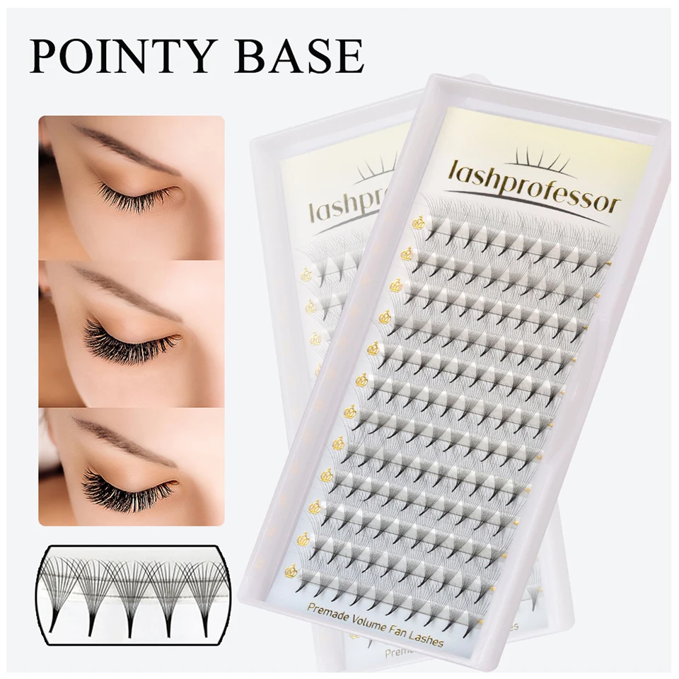 

Premade Eyelash Extension Volume Lashes Pointy Base 3D/4D/5D/6D Thin Sharp Stem 16Rows 8D/10D/12D 320Fans Wholesale Price Cilios