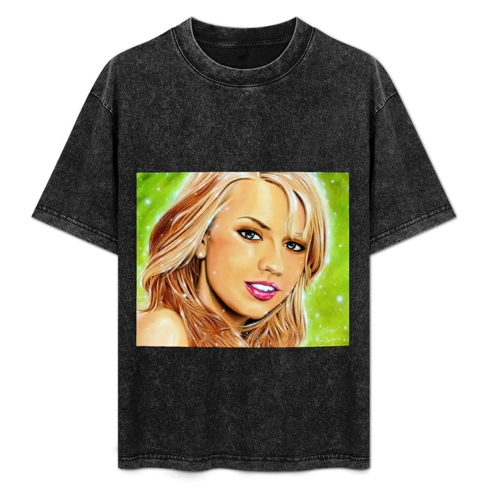 Camiseta Lexi Belle Portrait - Chica rubia en la naturaleza, camiseta cómoda de tela elástica