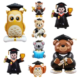 1pc Large Stand Graduation Brown Bear Doctor Balloons Graduation Party Decorations Balloon