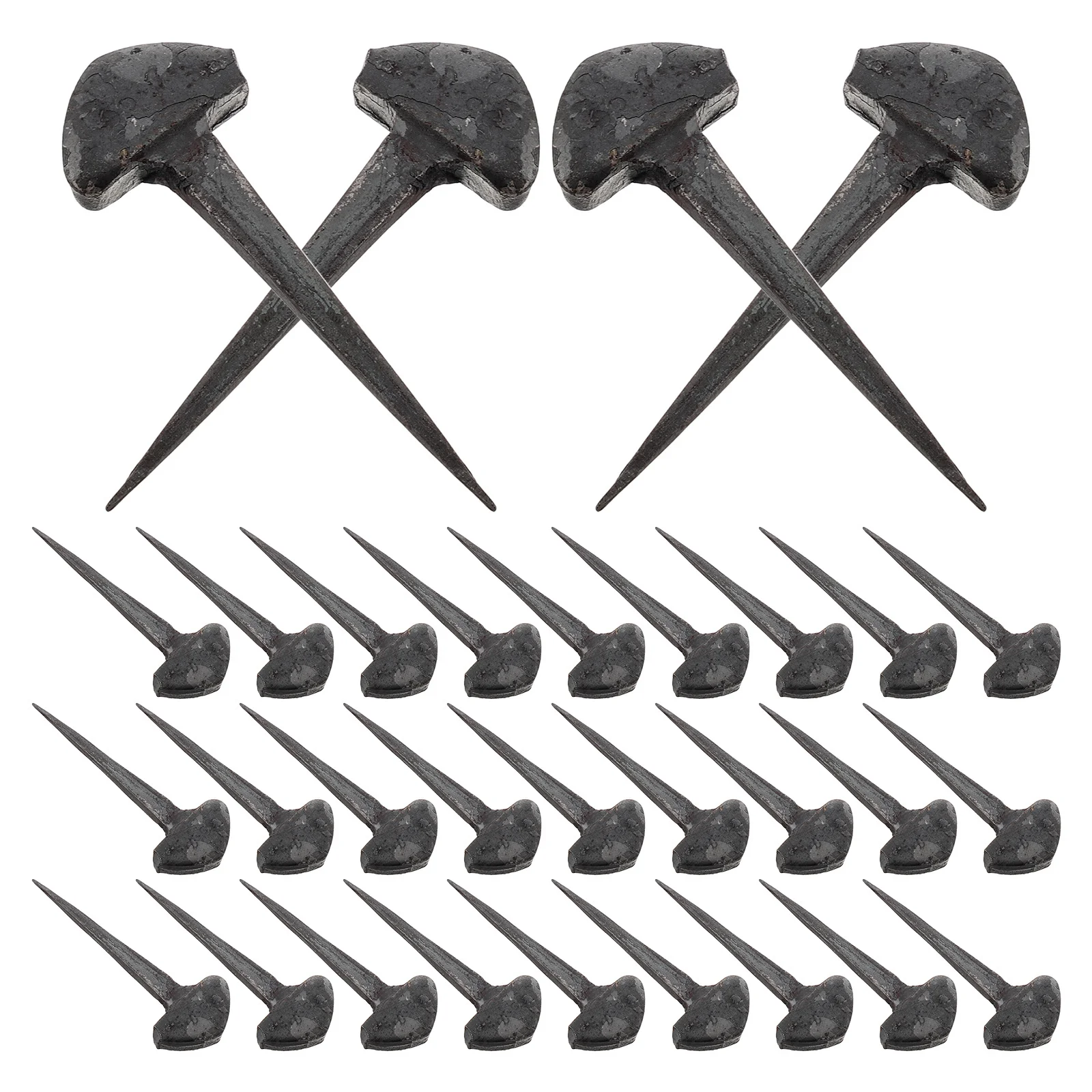 50 قطعة مسامير حدوة الحصان مصنوعة من الحديد مشابك حافر قوية لممارسة رياضة الفروسية وتدريبات الخيل مجموعة أظافر معدنية قابلة للاستبدال