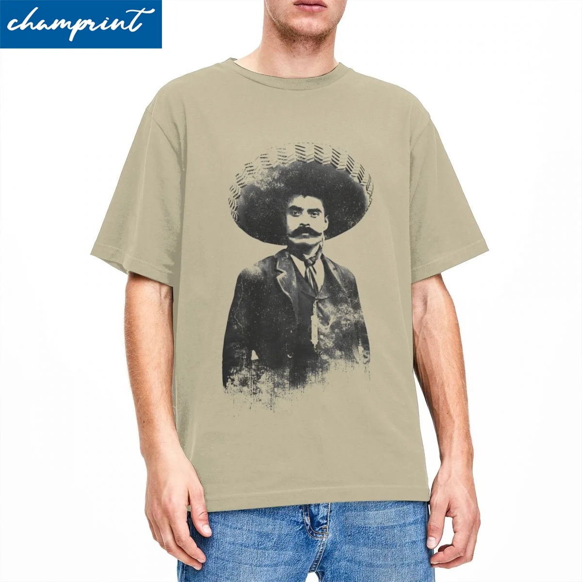 Emiliano Zapata-sable hombres mujeres camisetas revolución mexicana héroe divertida camiseta cuello redondo Camiseta 100% algodón ropa de talla grande