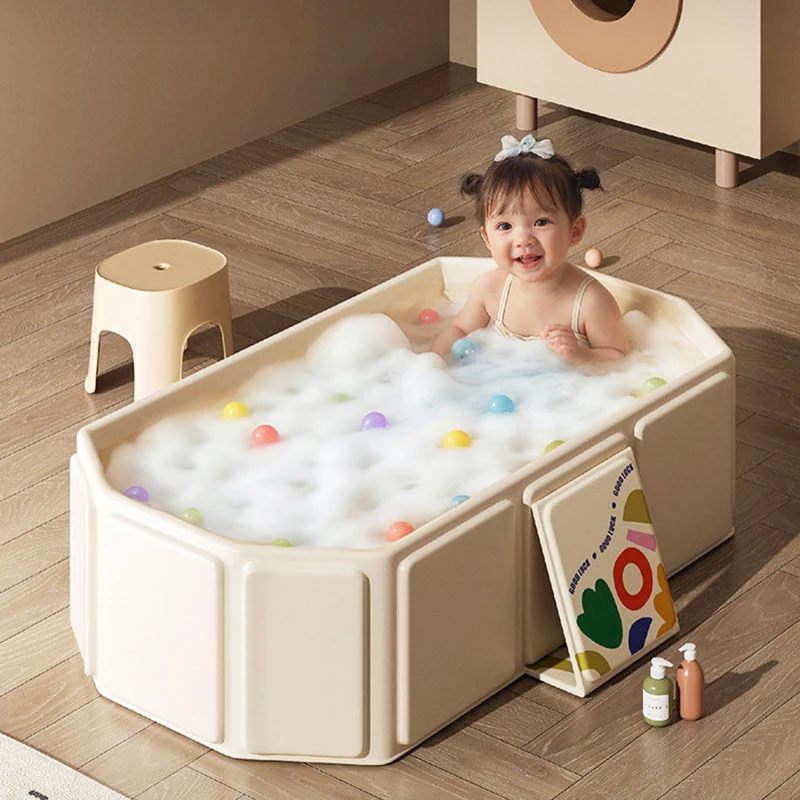 

Folding Baby Bath Tub Keep Warm Portable Newborn Bathtub with Free Toys Baby Care Infant Bath Products Baby Shower Item 0-5Y